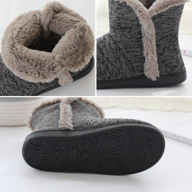 Unisex Casual Wear Winter Warm Cotton Faux Fur Indoor Slippers - SolaceConnect.com