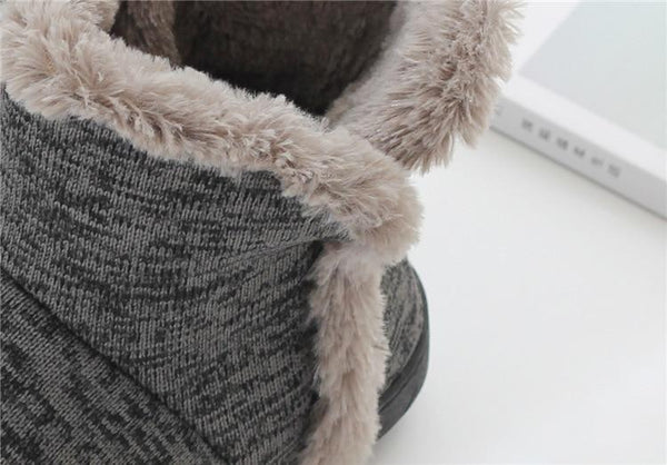 Unisex Casual Wear Winter Warm Cotton Faux Fur Indoor Slippers - SolaceConnect.com