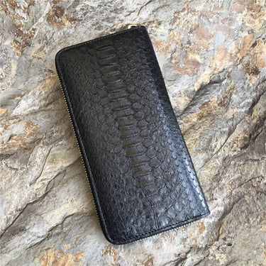 Unisex Classic Genuine Leather Card Holders Zipper Closure Wallets  -  GeraldBlack.com