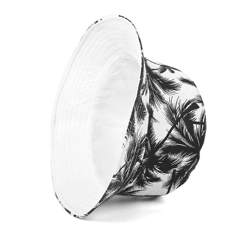 Unisex Coconut Tree Printed Hip Hop Fashion Reversible Bucket Hat  -  GeraldBlack.com