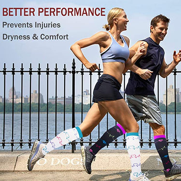 Unisex Cotton Outdoor Sports Varicose Vein Reduce Fatigue Compression Socks  -  GeraldBlack.com