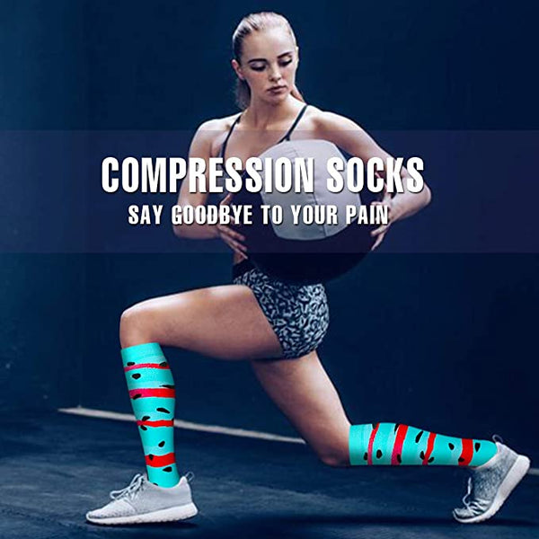 Unisex Cotton Reduce Fatigue Middle Tube Fit Varicose Vein Therapy Socks  -  GeraldBlack.com