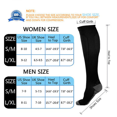 Unisex Cotton Reduce Fatigue Middle Tube Fit Varicose Vein Therapy Socks  -  GeraldBlack.com