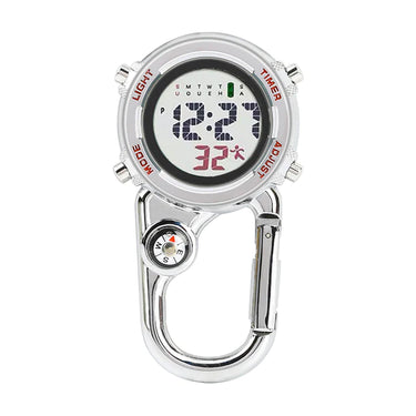 Unisex Digital Climbing Compass Clip-on Carabiner Backpack Pocket Watch  -  GeraldBlack.com