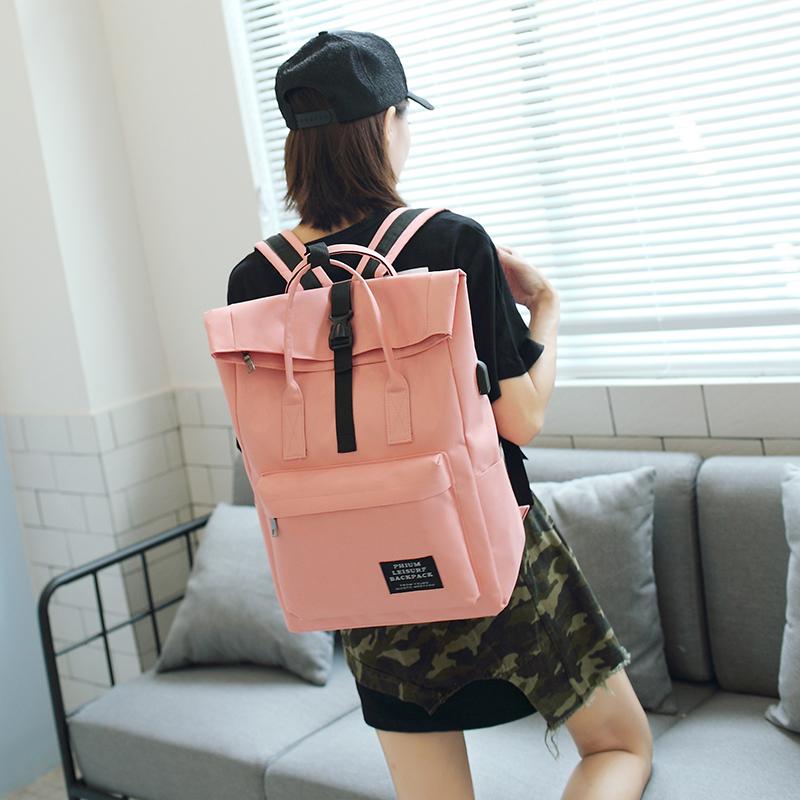 Unisex External USB Chargeable Canvas Softback Backpack for Laptop  -  GeraldBlack.com