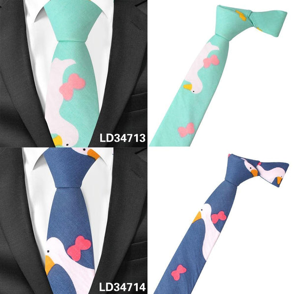 Unisex Fashion Animal Print Casual Cartoon Neckties for Wedding - SolaceConnect.com