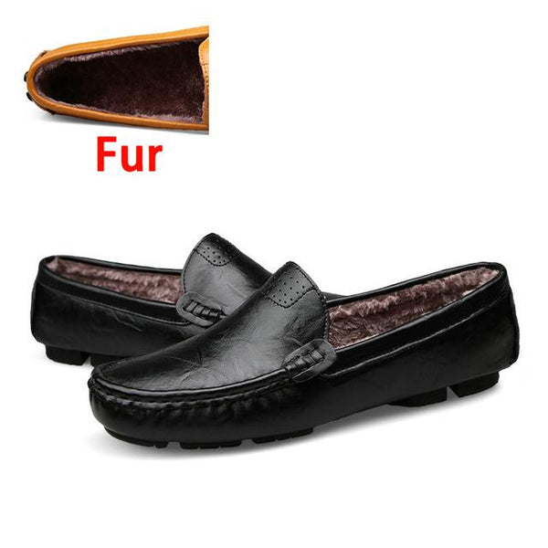 Men's Fashion Big Size 36~50 High Quality Genuine Leather Loafers Shoes - SolaceConnect.com