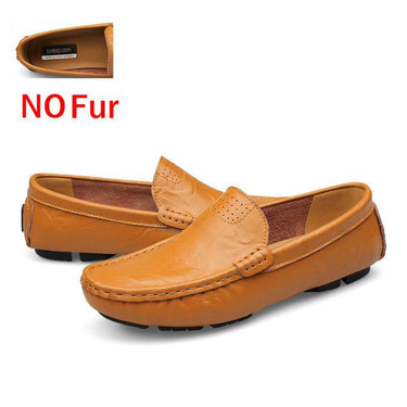Men's Fashion Big Size 36~50 High Quality Genuine Leather Loafers Shoes - SolaceConnect.com