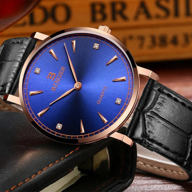 Unisex Fashion Casual Leather Business Water Proof Quartz Wristwatch  -  GeraldBlack.com