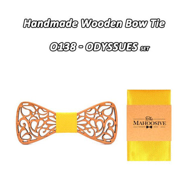 Unisex Fashion Designers Wooden Gravata Tie Silk Hanky Sets for Business - SolaceConnect.com