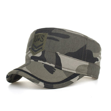 Unisex Fashion Leisure Western Style US Military Adjustable Flat Cap  -  GeraldBlack.com