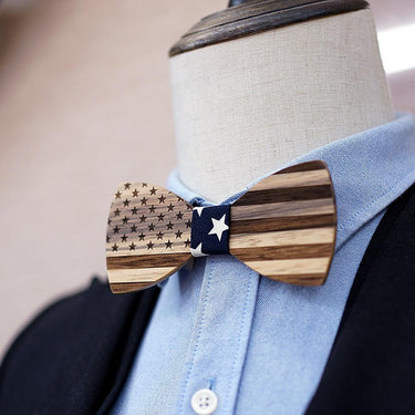 Unisex Fashion Wooden Bowties Handkerchief for Wedding Shirt Dress  -  GeraldBlack.com