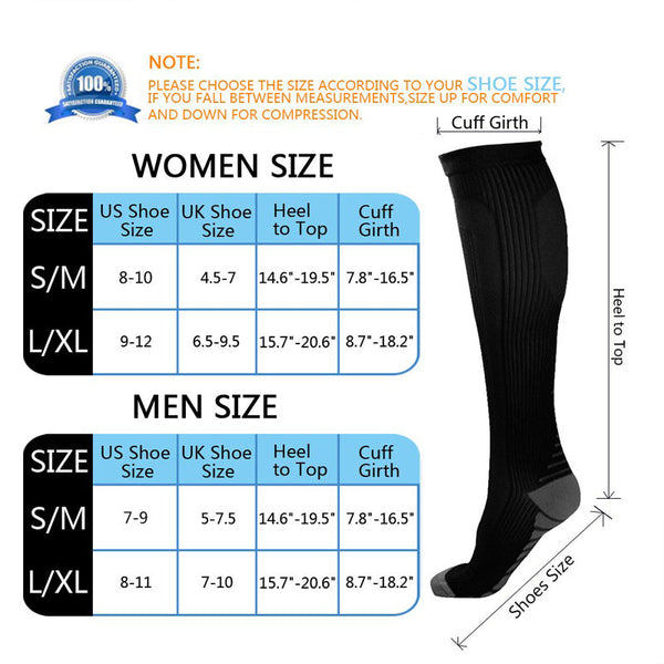 Unisex Fit Casual Reduce Fatigue Middle Tube Varicose Vein Therapy Socks  -  GeraldBlack.com