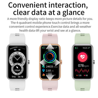 Unisex Full-Screen Touch Fitness Tracker Heart Rate Monitoring Wristband  -  GeraldBlack.com