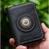 Unisex High-capacity Genuine Leather Seal Skin Card Holder Wallets  -  GeraldBlack.com