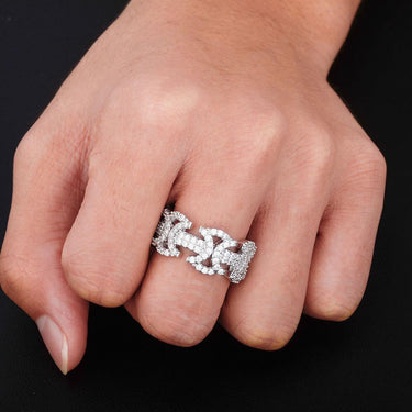 Unisex Hip-hop Fashion Gold Color Iced Cubic Zirconia Butterfly Rings  -  GeraldBlack.com