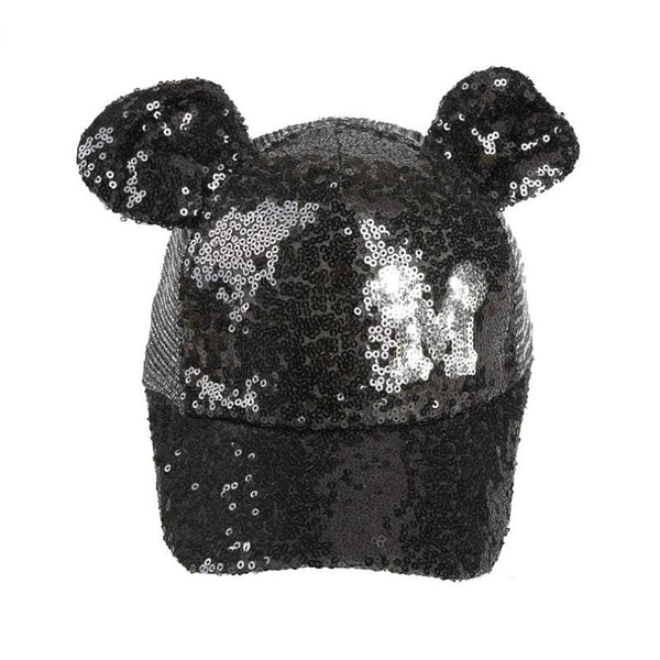 Unisex Hip Hop Spring Summer Funny Sequins Ears Snapback Baseball Cap - SolaceConnect.com