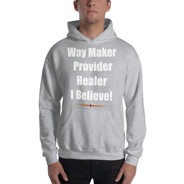 Unisex Hooded Cotton Polyester Sweatshirt with White Letters Print - SolaceConnect.com