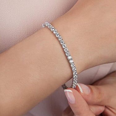 Bling Iced Out Fake CZ Diamond 18 Inch Tennis Necklace Bracelet Chain For Men Women 4mm Trendy - SolaceConnect.com
