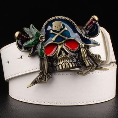 Unisex Leather Pirate Knife Punk Rock Exaggerated Metal Buckle Belt - SolaceConnect.com