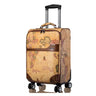 Unisex Luxury Business Retro Map Luggage Rolling Travel Suitcase Bag  -  GeraldBlack.com