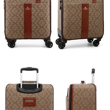 Unisex Luxury Synthetic Leather Rolling Luggage Trolley Suitcase Set  -  GeraldBlack.com
