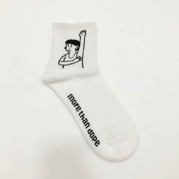Unisex Novelty Harajuku Style Funny Japanese Cartoon Tube Socks  -  GeraldBlack.com