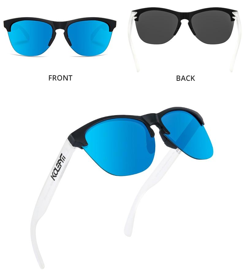 Unisex Polarized Driving TR90 Semi-Rimless Lifestyle Sun Glasses - SolaceConnect.com