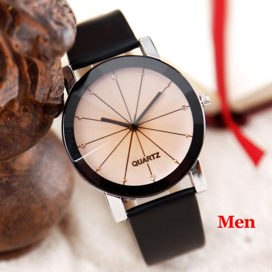 Unisex Quartz Relogio Masculinos Fashion Dial Round Case Watches - SolaceConnect.com