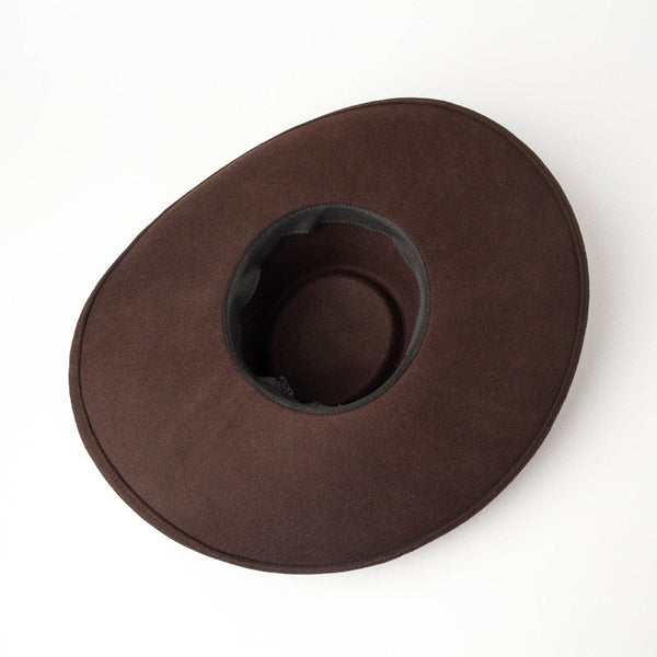 Unisex Retro Style Panama Wide Brim Warm Wool Floppy Fedora Hat  -  GeraldBlack.com