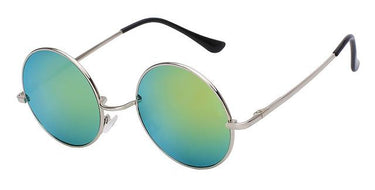 Unisex Round Steampunk Metal Designer Sunglasses with UV400 Protection - SolaceConnect.com