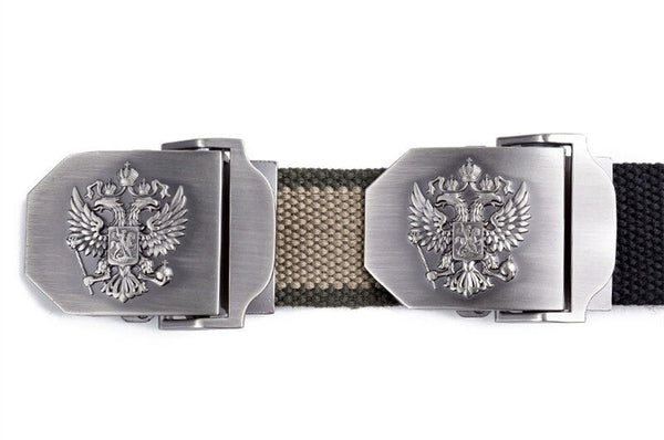 Unisex Russian National Emblem Canvas Tactical Belts for Men & Women  -  GeraldBlack.com