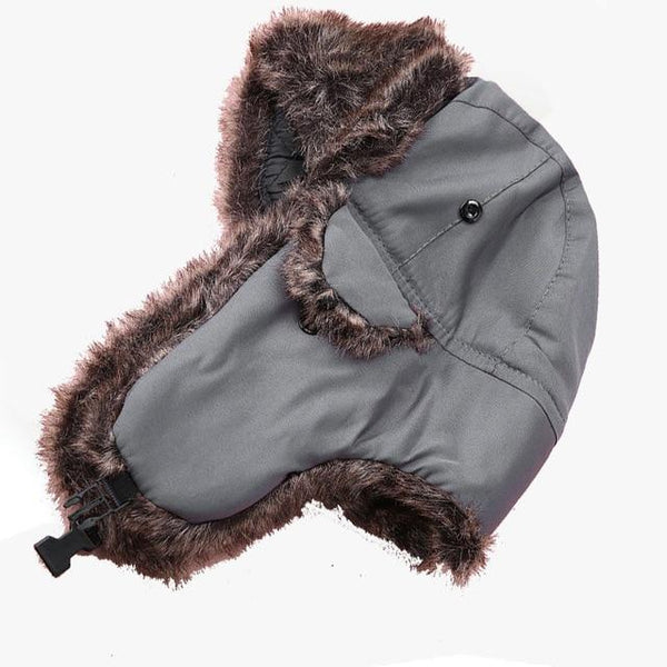 Unisex Russian Trooper Trapper Bomber Warm Winter Ski Hat with Ear Flaps - SolaceConnect.com