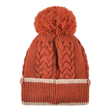 Unisex's Winter Fashion Thick Warm Knitted Beanies with Pompom Mask - SolaceConnect.com