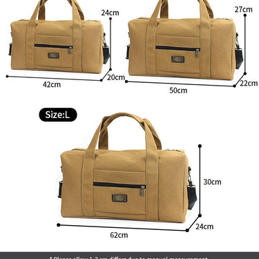 Unisex Soft Canvas Large Capacity Versatile Use Duffle Travel Bag  -  GeraldBlack.com