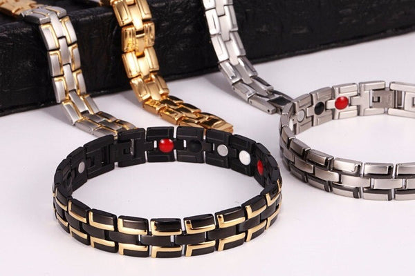 Unisex Stainless Steel Toggle Clasp Link Chain Magnetic Bracelet  -  GeraldBlack.com