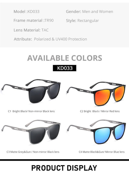 Unisex Strong Spring Hinges Polarized Light TR90 Frame Sun Glasses - SolaceConnect.com