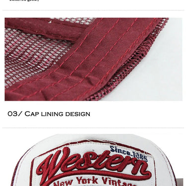 Unisex Summer Casual Hip Hop Embroidery Gorras Mesh Baseball Cap Hats  -  GeraldBlack.com