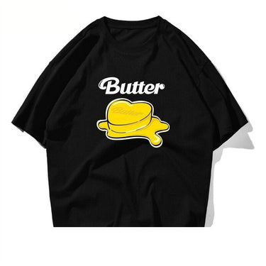 Unisex Summer Trendy 100% Cotton Melt Butter Short Sleeve T-shirt  -  GeraldBlack.com