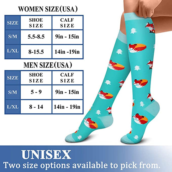 Unisex Varicose Vein Reduce Fatigue Middle Tube Therapy Women and Men Socks  -  GeraldBlack.com