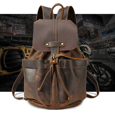Unisex Vintage Classic Multifunction Full Grain Genuine Leather Backpacks  -  GeraldBlack.com