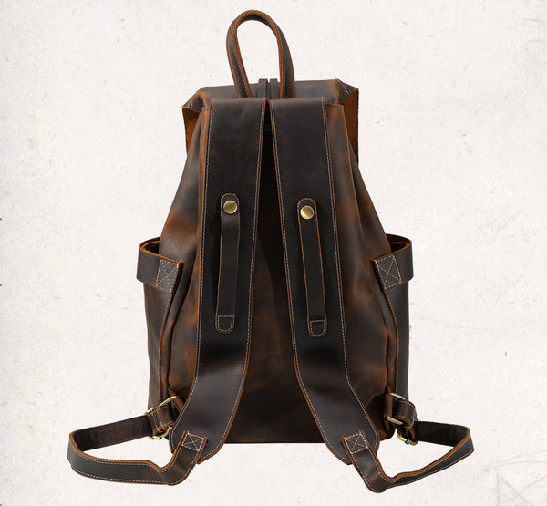 Unisex Vintage Classic Multifunction Full Grain Genuine Leather Backpacks  -  GeraldBlack.com
