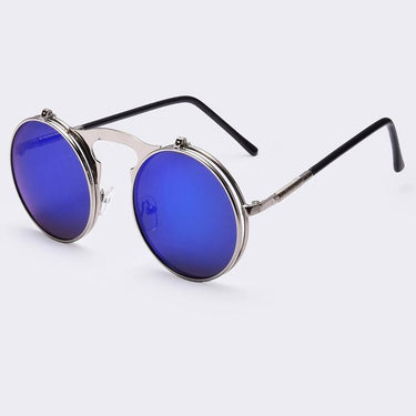 Unisex Vintage Steampunk Sunglasses with Round Designer Metal Frame - SolaceConnect.com
