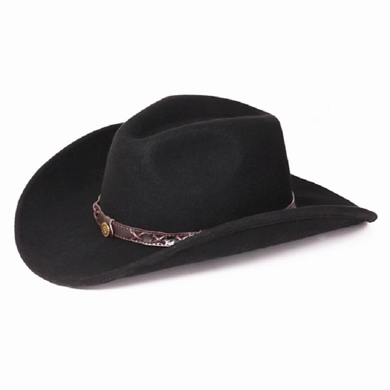 Unisex Warm Comfortable Western Cowboy Crushable Dakota Hat in Wool Felt  -  GeraldBlack.com