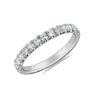 Unisex White 2mm French Pave Moissanite Sterling Silver Eternity Ring  -  GeraldBlack.com
