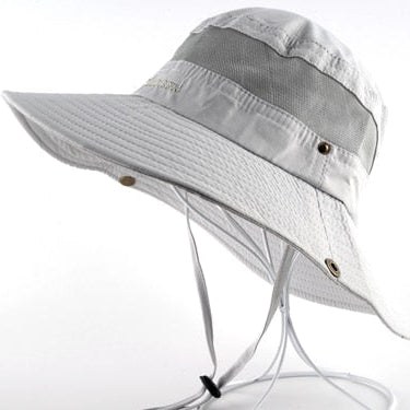 Unisex Wide Brim UV Protection Flap Breathable Mesh Fishing Sun Cap  -  GeraldBlack.com
