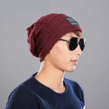 Unisex Winter Stripes Letter Pattern Gora Color Knitted Beanie Caps Hats  -  GeraldBlack.com