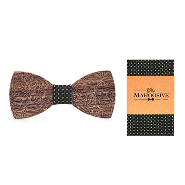 Unisex Wooden Gravatas Bowties Handkerchief Cufflinks Sets for Suits  -  GeraldBlack.com