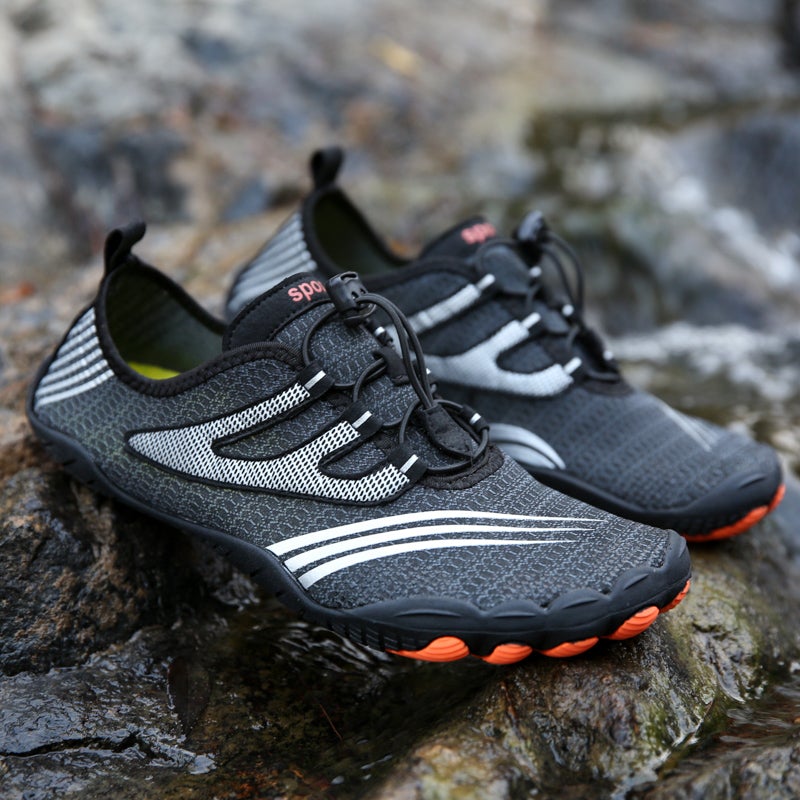 Upstream Hiking Beach Men's Black Aqua Shoes Breathable Quick Dry Barefoot  -  GeraldBlack.com
