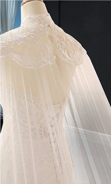 Vestido Style Women's Mermaid Wedding Dresses with Lace Appliques  -  GeraldBlack.com